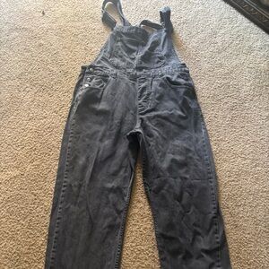 We The Free Ziggy Black Denim Overalls